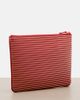 Valentino Garavani Valentino Garavani VLogo striped leather pouch - 4
