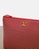 Valentino Garavani Valentino Garavani VLogo striped leather pouch - 6