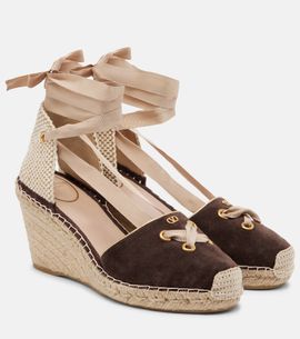 Valentino Garavani Valentino Garavani VLogo suede espadrille wedges