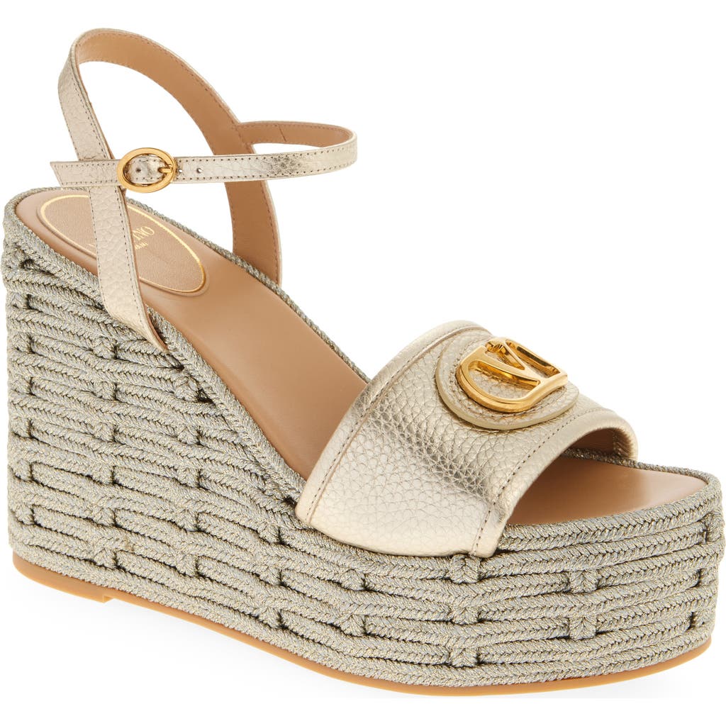Valentino Garavani Valentino Garavani VLOGO Wedge Platform Sandal
