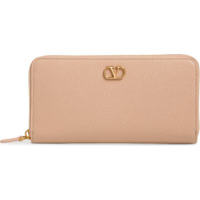 Valentino Garavani Valentino Garavani VLOGO Zip Around Leather Continental Wallet