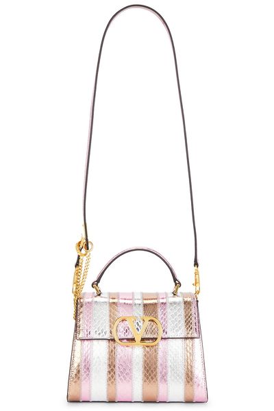 Valentino Garavani Valentino Garavani VSLING Elaphe Striped Top Handle Bag