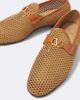 Valentino Garavani Valentino Garavani Wolfe VLogo leather-trimmed raffia loafers - 3