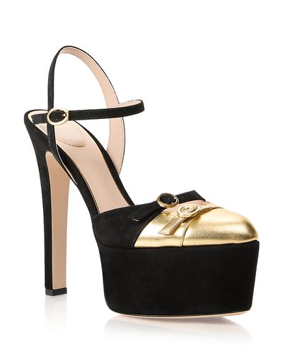 Valentino Garavani Valentino Garavani Women's Buckled Leather Platform Pumps