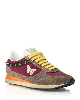 Valentino Garavani Valentino Garavani Women's Embellished Leather Running Sneakers