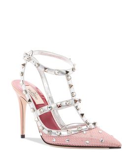 Valentino Garavani Valentino Garavani Women's Rockstud Leather & Mesh Pumps