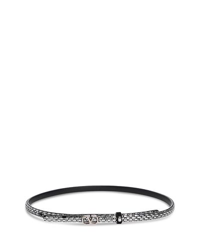 Valentino Garavani Valentino Garavani Women's VLogo Embellished Leather Belt