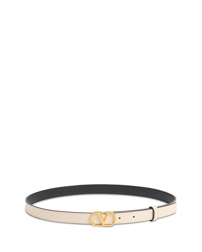 Valentino Garavani Valentino H.20 Women's White Leather Belt