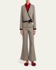 Valentino Garavani Velvet-Trim Houndstooth Crop Wrap Jacket - 2