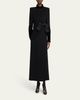 Valentino Garavani Velvet Bow Double-Breasted Wool-Cashmere Long Coat - 2