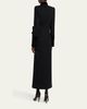 Valentino Garavani Velvet Bow Double-Breasted Wool-Cashmere Long Coat - 3