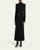 Valentino Garavani Velvet Bow Double-Breasted Wool-Cashmere Long Coat - 4