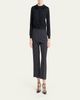 Valentino Garavani Velvet Bow Wool Crewneck Cardigan - 2