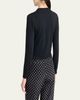 Valentino Garavani Velvet Bow Wool Crewneck Cardigan - 3