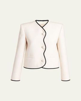 Valentino Garavani Virgin Wool Scallop Jacket