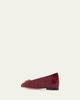 Valentino Garavani VLogo Croc-Embossed Leather Ballerina Flats - 4