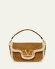 Valentino Garavani VLogo Shearling & Suede Top-Handle Bag - 1