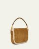Valentino Garavani VLogo Shearling & Suede Top-Handle Bag - 3