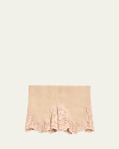 Valentino Garavani VLogo Signature Cashmere & Lace Headband