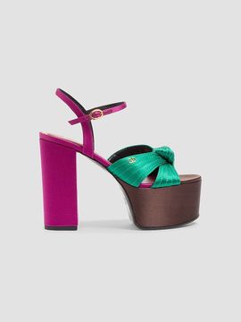 Valentino Garavani Women's 125MM Sandals with Crasher Platform in Satin