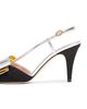 Valentino Garavani Bowow Slingback 85MM Pumps in Moirè Fabric - 5