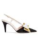 Valentino Garavani Bowow Slingback 85MM Pumps in Moirè Fabric - 7