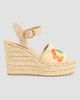 Valentino Garavani Women's Bribri 115MM Raffia Wedge Sandals with Floral Embroidery - 1