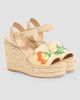 Valentino Garavani Women's Bribri 115MM Raffia Wedge Sandals with Floral Embroidery - 2