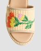 Valentino Garavani Women's Bribri 115MM Raffia Wedge Sandals with Floral Embroidery - 4