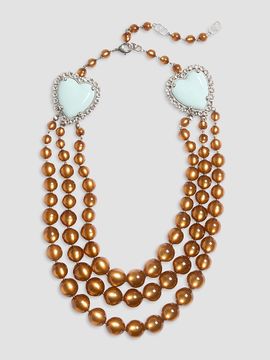 Valentino Garavani Women's Coeur Hyperbole Necklace in Metal, Resin and Crystals