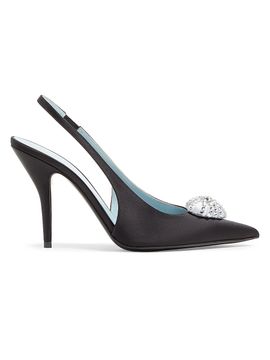 Valentino Garavani Women's Coeur Royal 100MM Satin Slingback Pumps