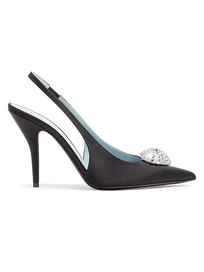 Valentino Garavani Women's Coeur Royal 100MM Satin Slingback Pumps