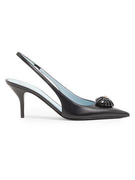 Valentino Garavani Women's Coeur Royal 75MM Slingback Pumps in Kidskin