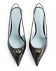 Valentino Garavani Women's Coeur Royal 75MM Slingback Pumps in Kidskin - 4