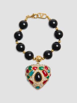 Valentino Garavani Women's Coeur Royal Bracelet in Metal, Resin, Enamel and Swarovski Crystals