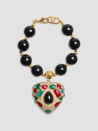 Valentino Garavani Women's Coeur Royal Bracelet in Metal, Resin, Enamel and Swarovski Crystals