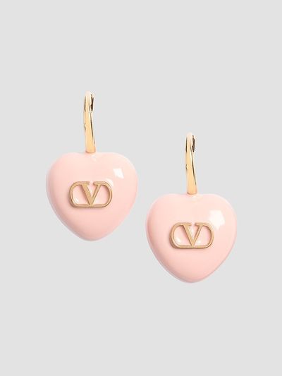 Valentino Garavani Women's Coeur Royal Metal and Enamel Earrings