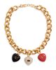 Valentino Garavani Women's Coeur Royal Necklace in Metal, Enamel and Swarovski Crystals - 6