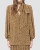 Valentino Garavani Women's Crepe De Chine Shirt with Micromacula Print - 3