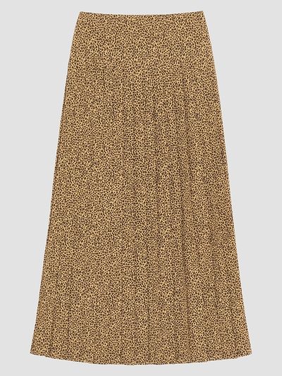 Valentino Garavani Women's Crepe De Chine Skirt with Fauve Eclat Micromacula Print