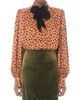 Valentino Garavani Women's Crepe Satin Shirt with Plus De Pois Dalmata Print - 2
