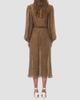 Valentino Garavani Women's Creponne Lamé Dress With Embroidered Fauve Eclat Print - 5