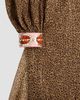 Valentino Garavani Women's Creponne Lamé Dress With Embroidered Fauve Eclat Print - 7