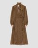 Valentino Garavani Women's Creponne Lamé Dress With Embroidered Fauve Eclat Print - 8