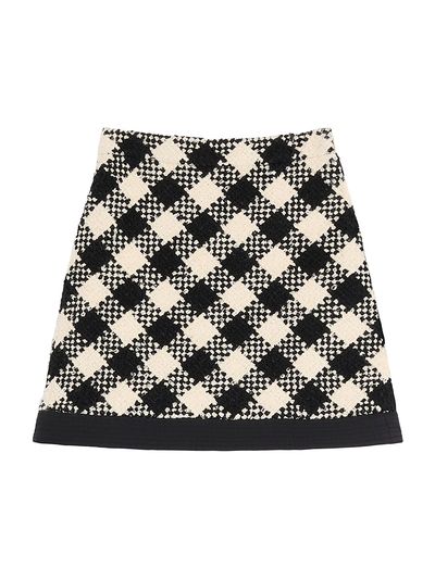 Valentino Garavani Women's Damier Tweed Skirt