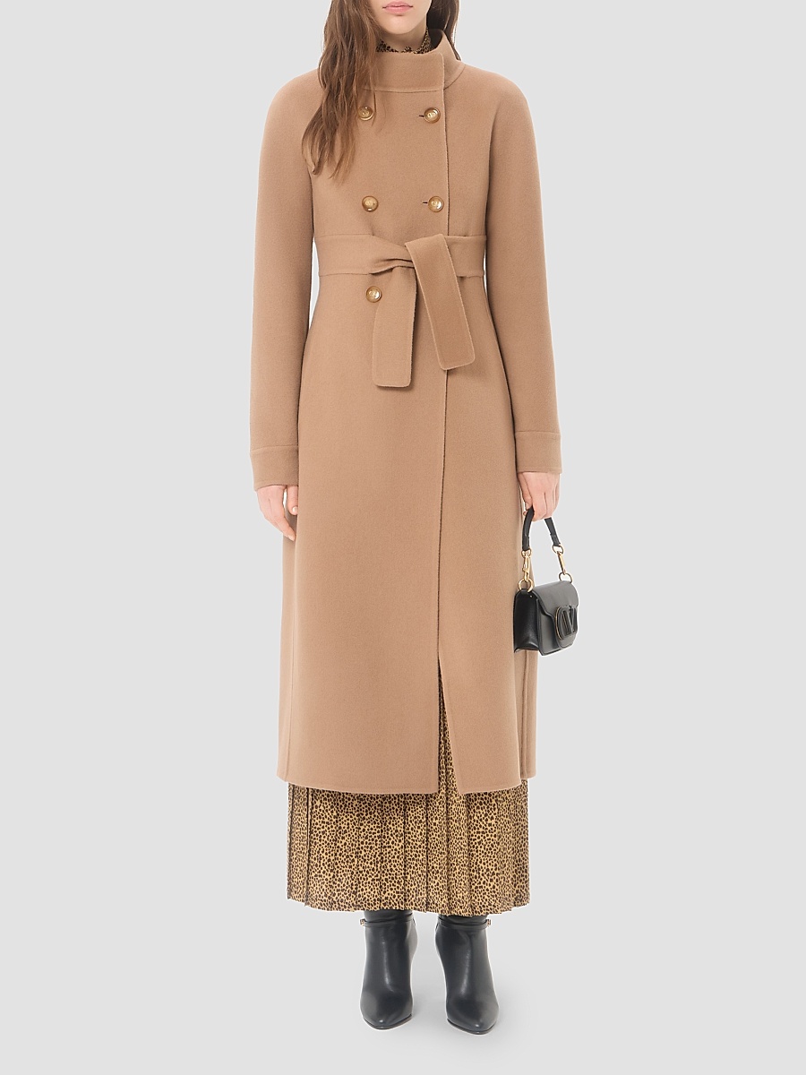 valentino garavani カシミヤ ブラウン ダブルロングコート Valentino