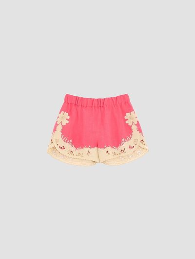 Valentino Garavani Women's Embroidered Couture Linen Shorts