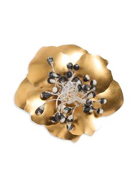 Valentino Garavani Women's Fleur Lumineuse Brooch in Metal and Fabric