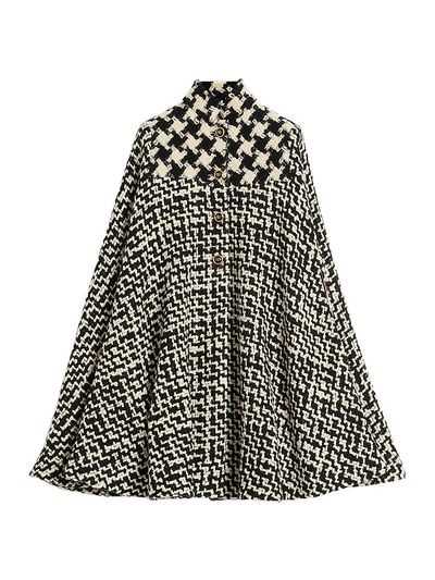 Valentino Garavani Women's Geometric Tweed Cape
