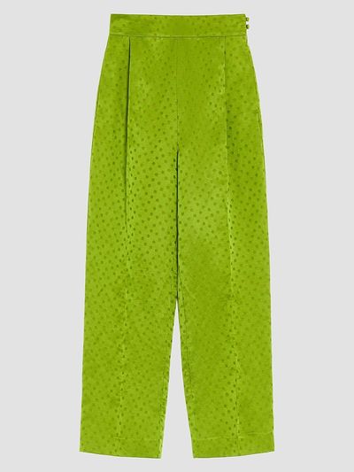 Valentino Garavani Women's Jacquard Pants in Silk-Linen